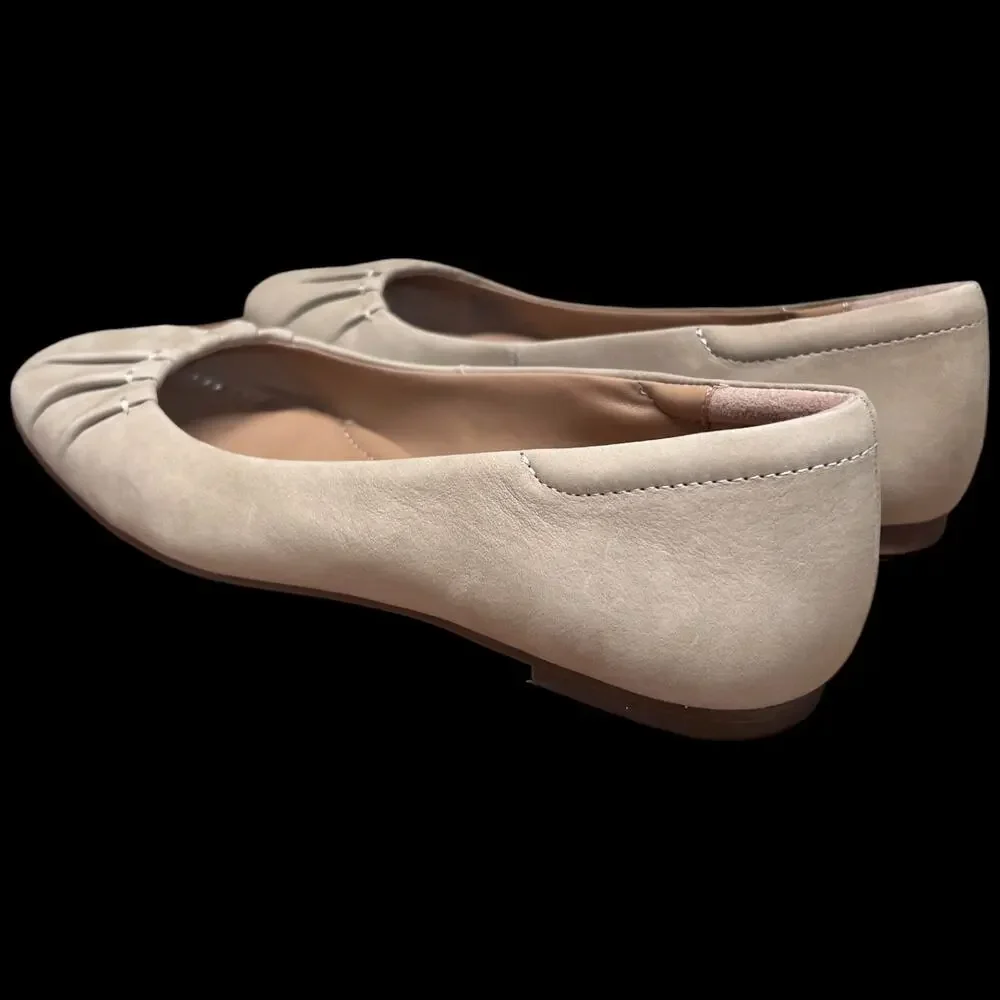 BLONDO Jannet J.Jill Women's 7 Sand Flats Ballet Leather Water Resistant Comfort